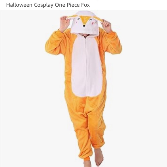 Furry Fox Animal Onesie Pajamas - Picture 4 of 8